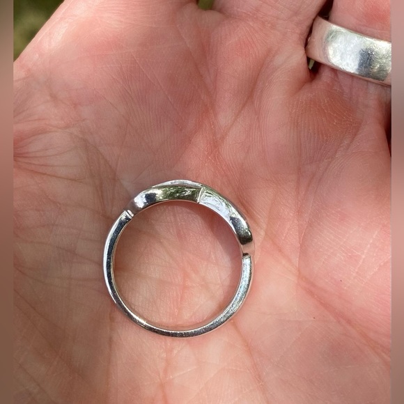 ❤️Infinity Symbol lab opal Ring Sterling size 7.75 - Picture 6 of 6